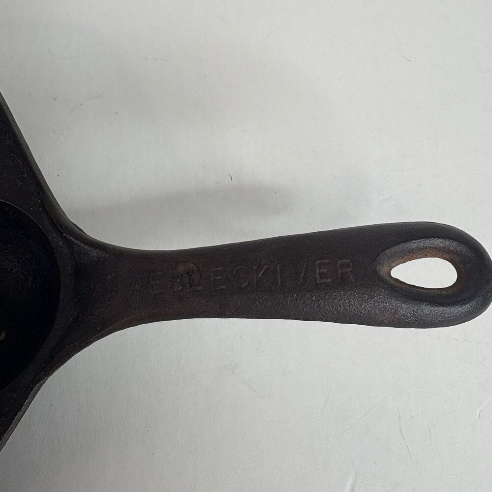 Vintage Aebleskiber Cast Iron Pan, 8” Pan With 7 2” Holes Danish Pancake Pan - Picture 2 of 9